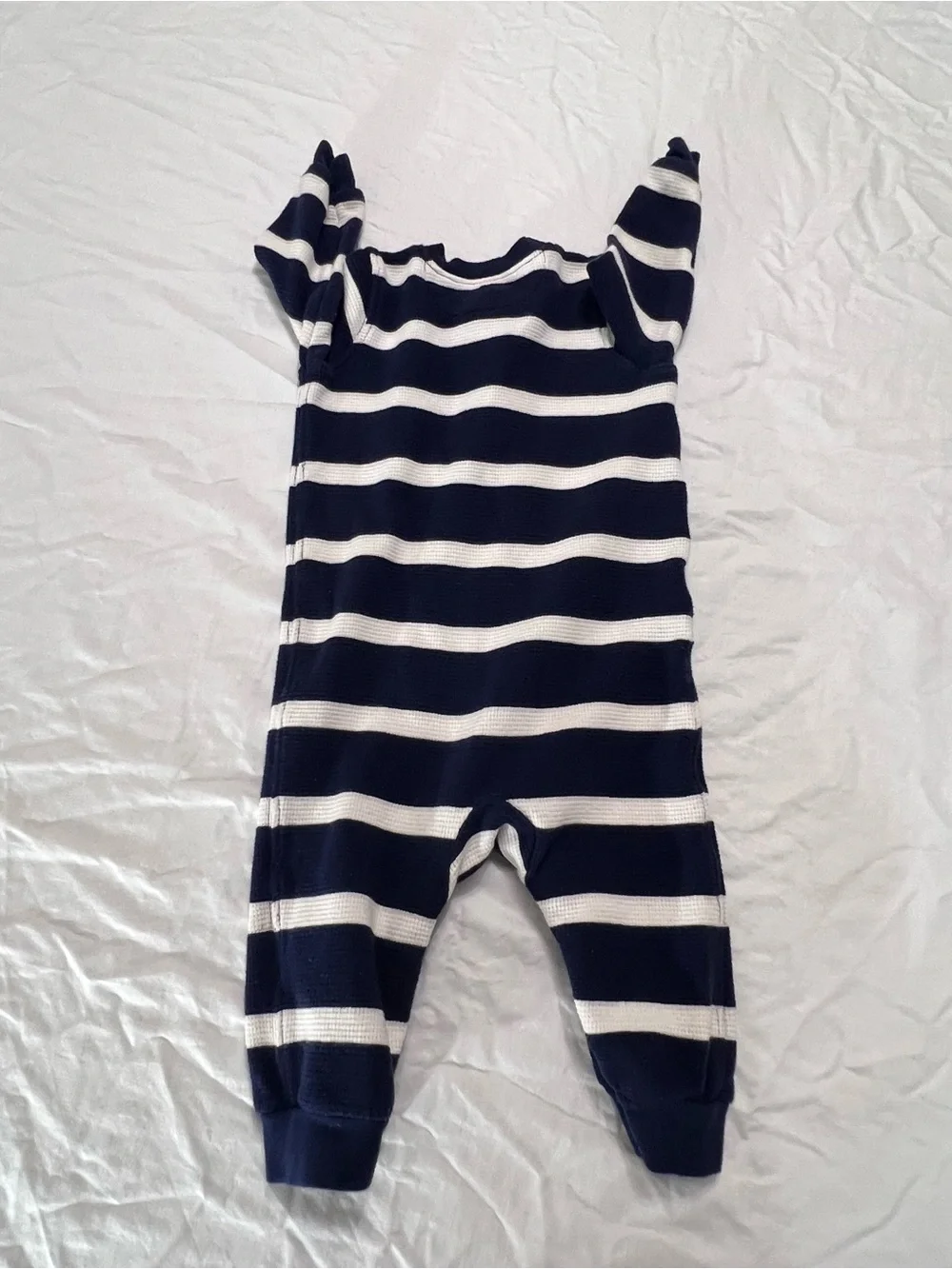 Polo by Ralph Lauren Navy & White Striped one-piece with Red Pony
